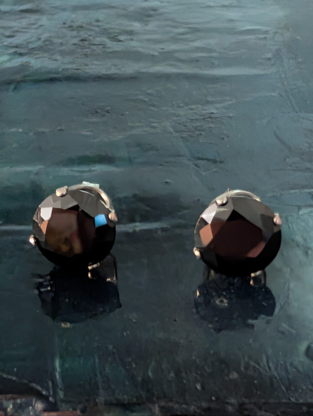 🆕 Geniune 8mm Black Tourmaline Earrings 925 Sterling Silver